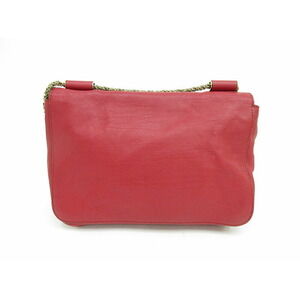 Chloe Leather Elsie Red Bag Shoulder Chain